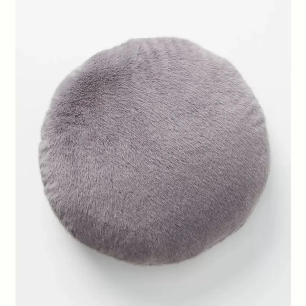 Anthropologie Midge Faux Fur Round Pillow